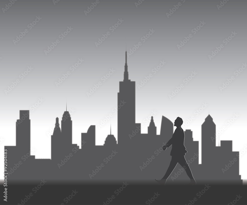 Silhouette people of Business concept.