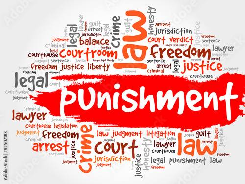 Punishment word cloud concept