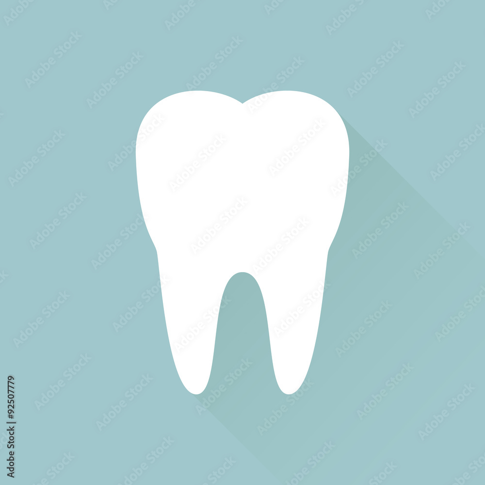 Flat web internet icon. Tooth. Flat web internet icon. Tooth.