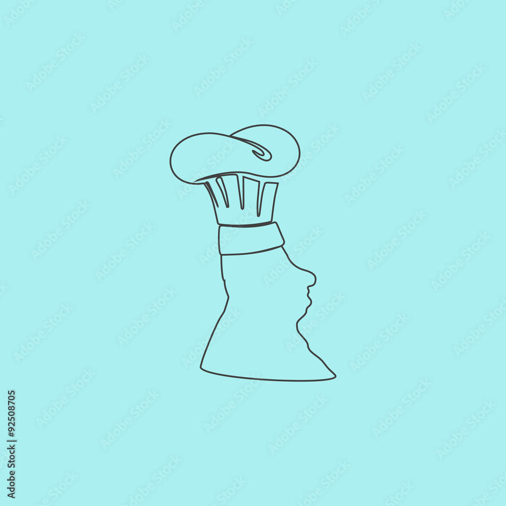 Silhouette of chef in hat Silhouette of chef in hat