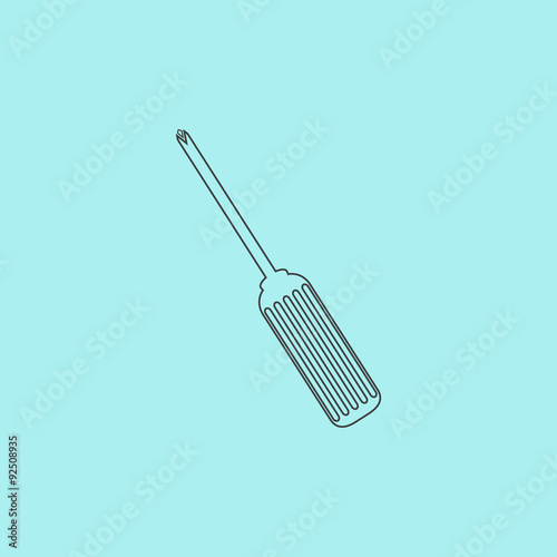 pocket phillips screwdriver icon, sign and button