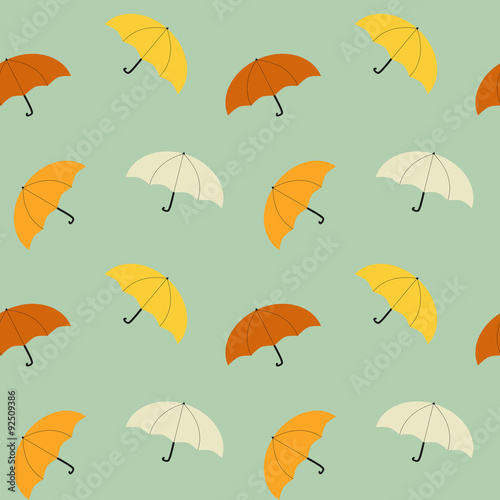 vintage colorful umbrella seamless vector pattern background illustration