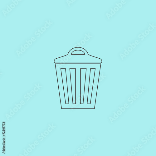 Trash can icon, vector eps10 illustration