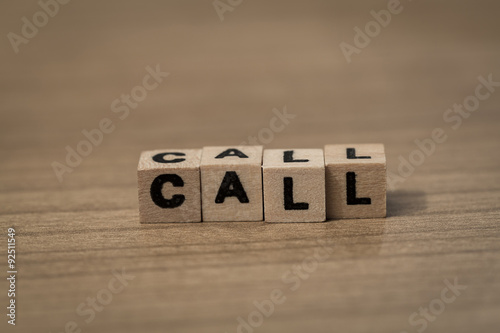 Call in wooden cubes