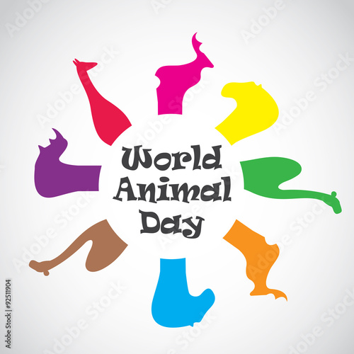 Vector image of an animal groups. Wildlife. World Animal Day photo