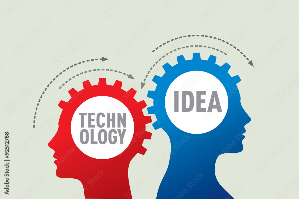 silhouette of the head, brain, process of human thinking. silhouette of the head, brain, process of human thinking.