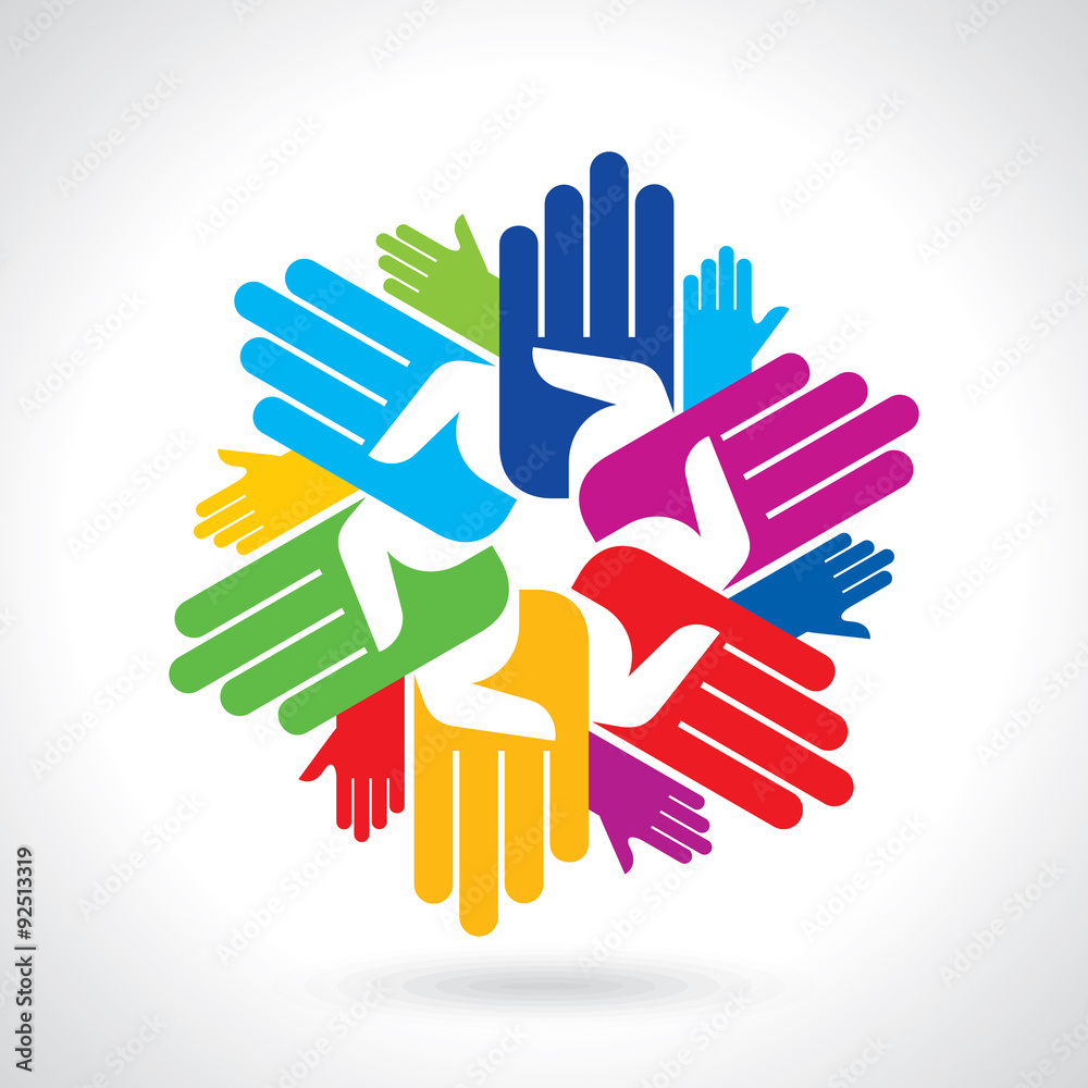 creative hand icon, a teamwork concept creative hand icon, a teamwork concept