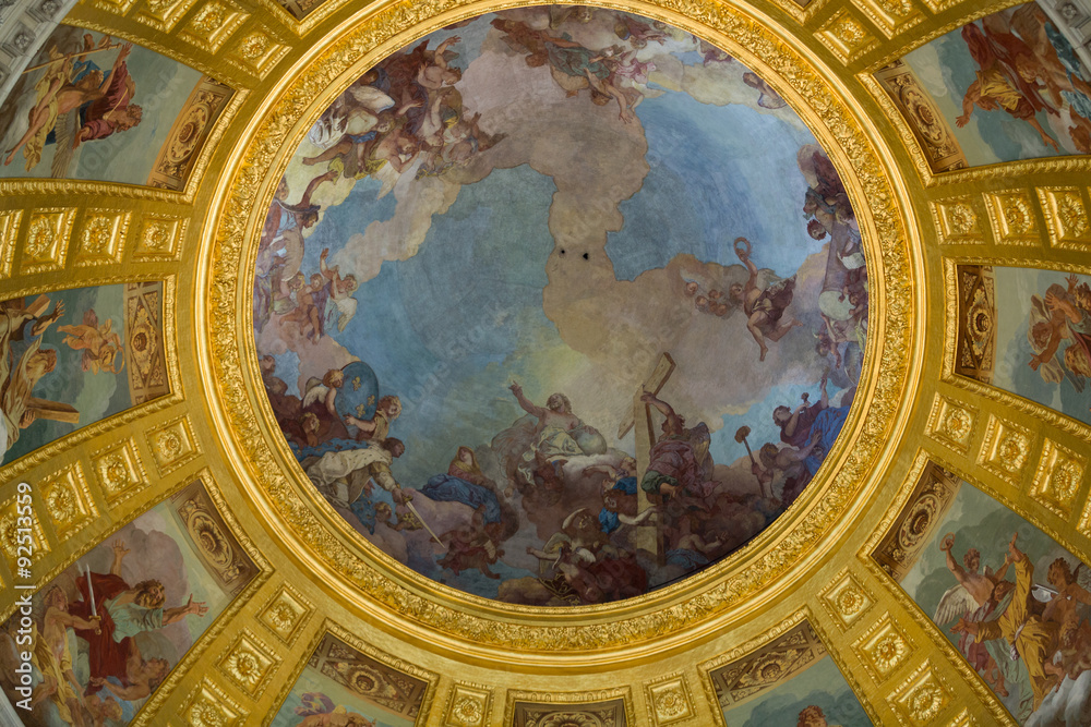 Ceiling of the Invalides in Paris, France