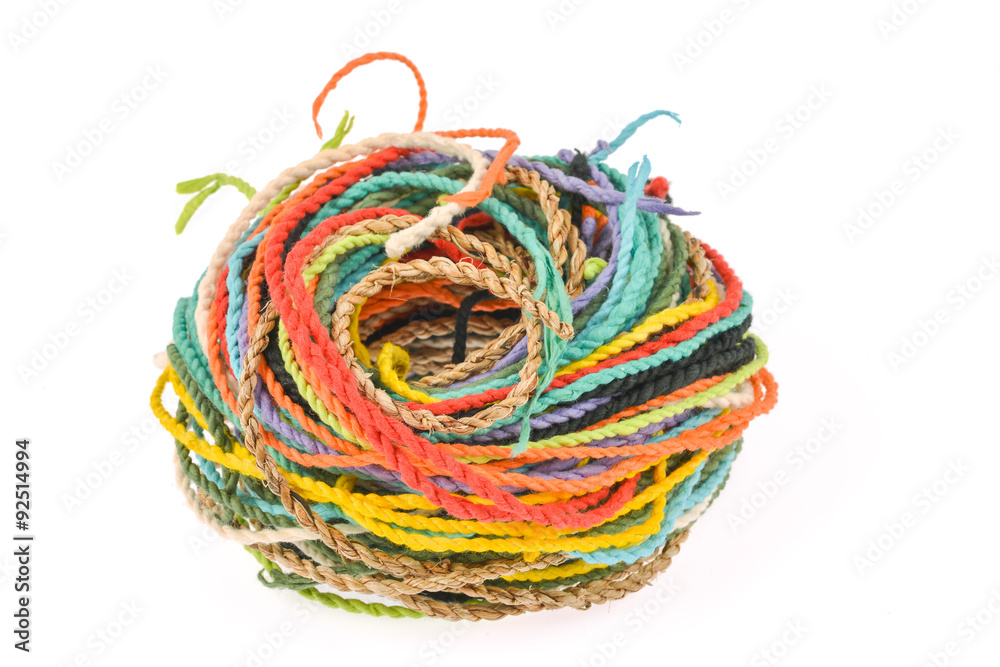 colorful rope made from mulberry paper colorful rope made from mulberry paper