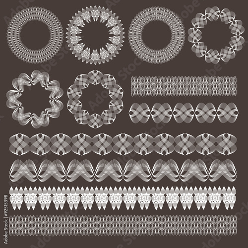 Guilloche vector elements.