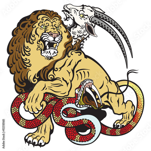 the mythological monster chimera 