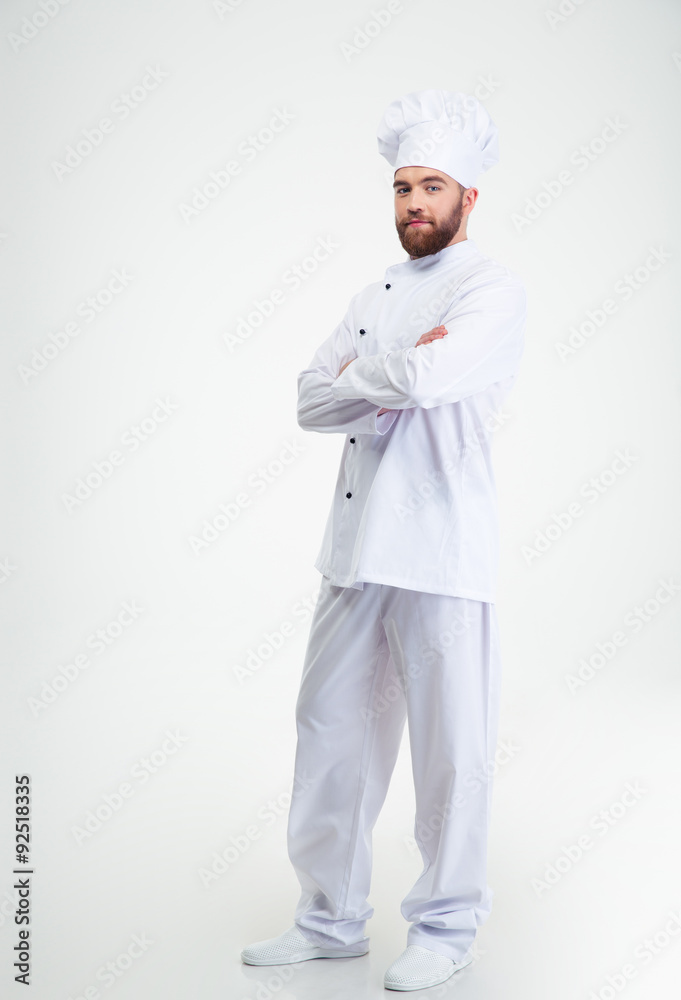 Male chef cook standing with crossed hands