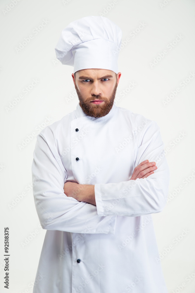 Male chef cook standing with arms folded