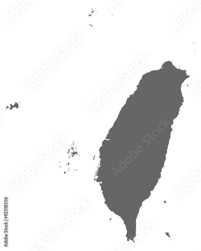 Taiwan in grau - Vektor