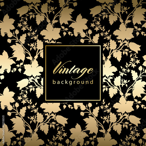 Abstract vintage seamless damask pattern