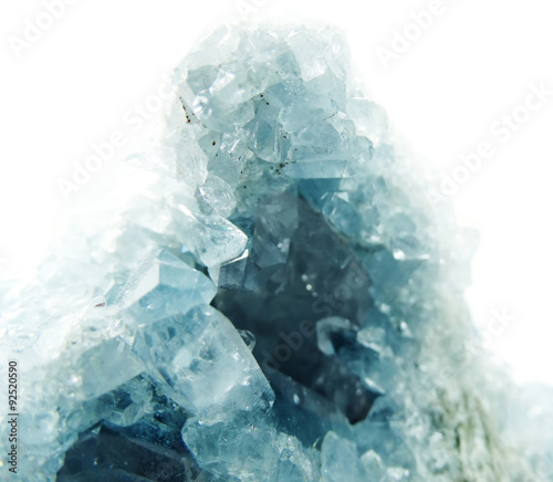 Obraz na płótnie celestite geode geological crystals