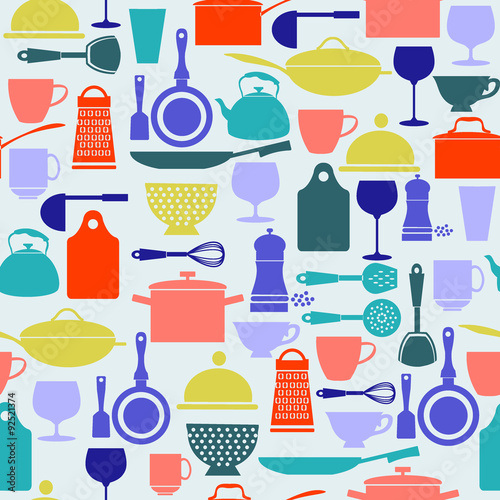 background Kitchenware and restaurant , glassware icons set