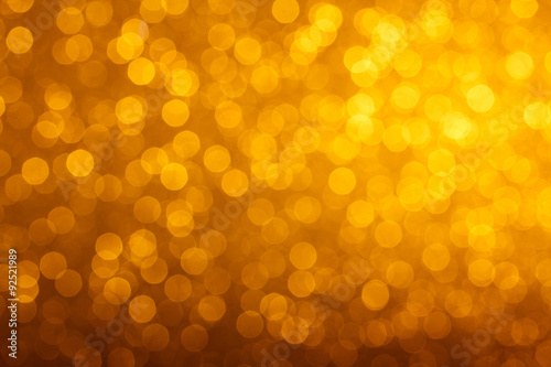 Warm bright golden lights bokeh background
