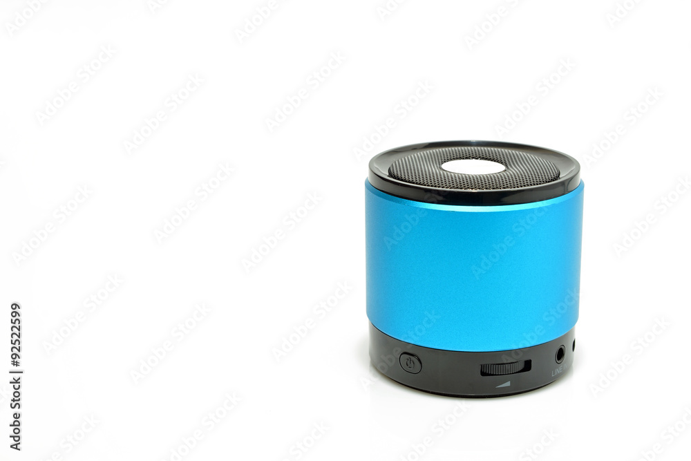 altoparlante bluetooth portatile blu Stock Photo | Adobe Stock