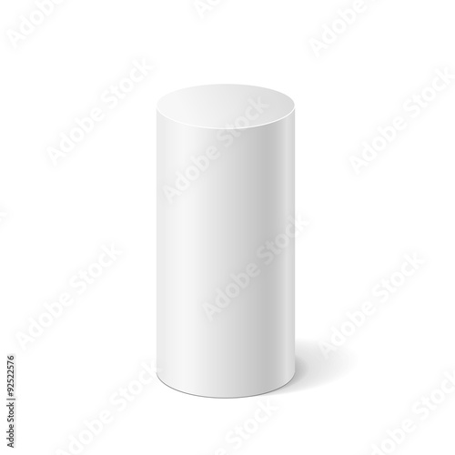 White 3D cylinder 