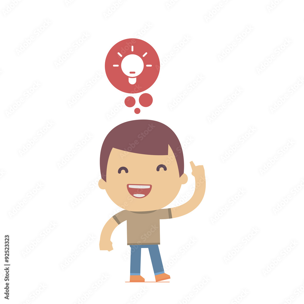 illustration of a simple flat style funny casual character illustration of a simple flat style funny casual character