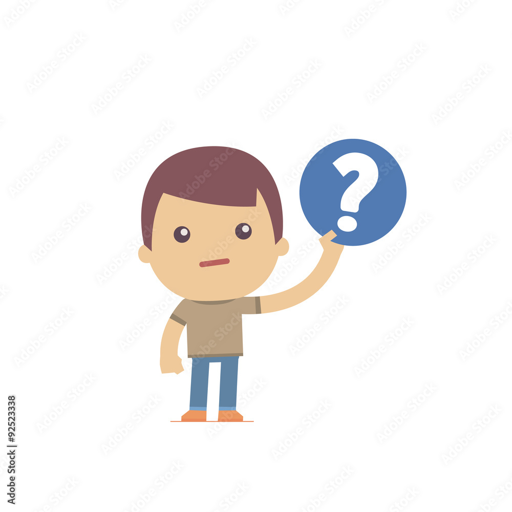 illustration of a simple flat style funny casual character illustration of a simple flat style funny casual character