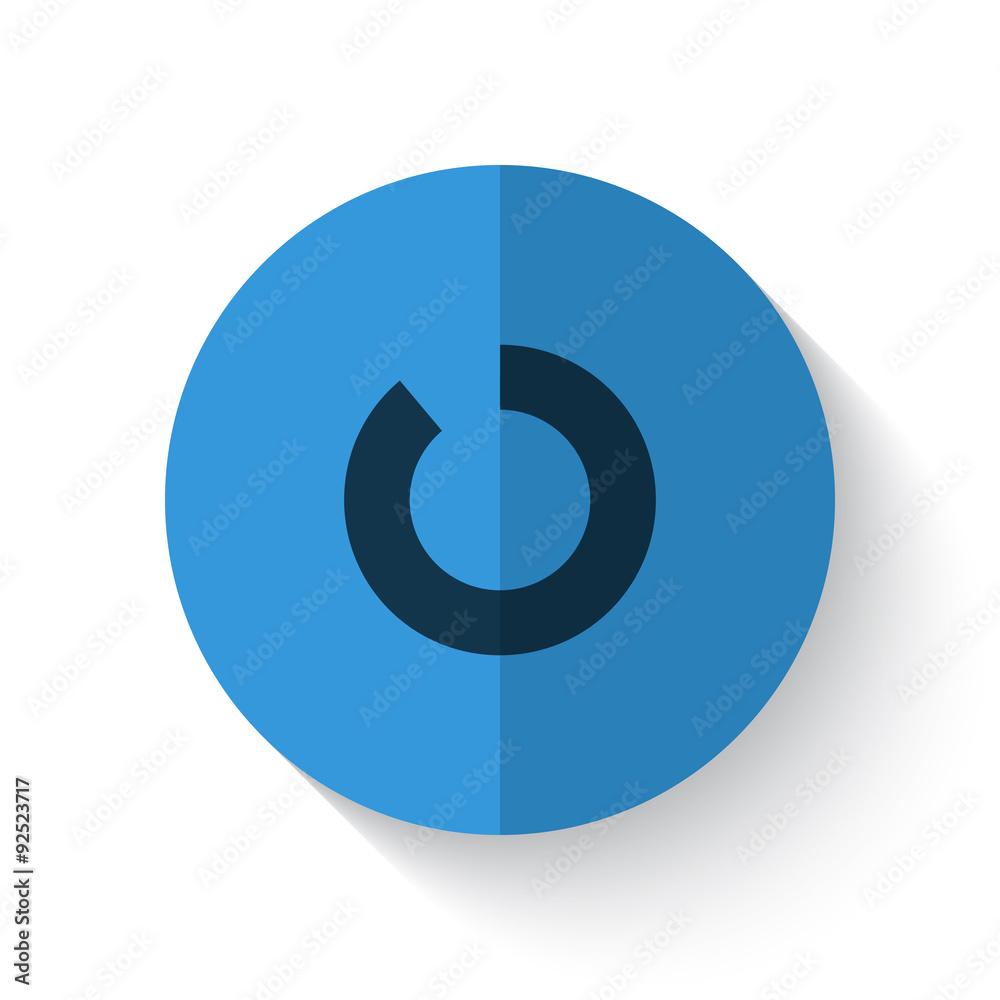 Flat style Load illustration on blue folded circle with shadows Flat style Load illustration on blue folded circle with shadows