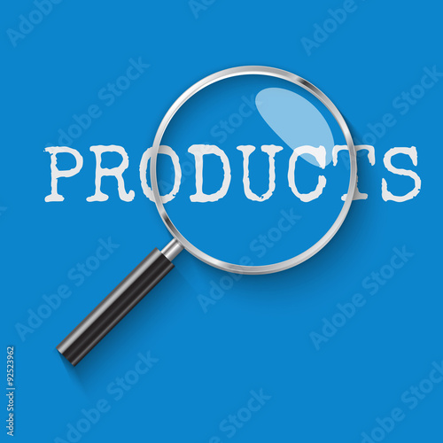 Products Magnifying glass concept illustration