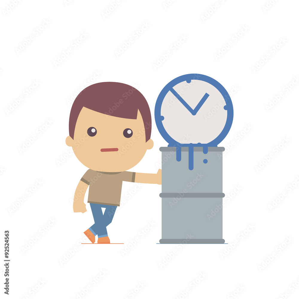 illustration of a simple flat style funny casual character illustration of a simple flat style funny casual character