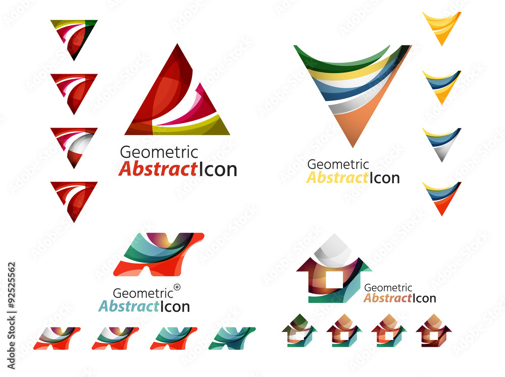 Universal abstract geometric shapes - business emblems Universal abstract geometric shapes - business emblems