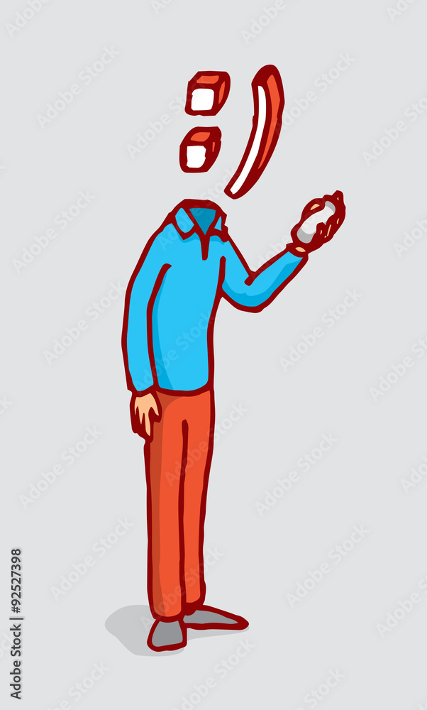 Man with smile emoticon face text messaging Man with smile emoticon face text messaging