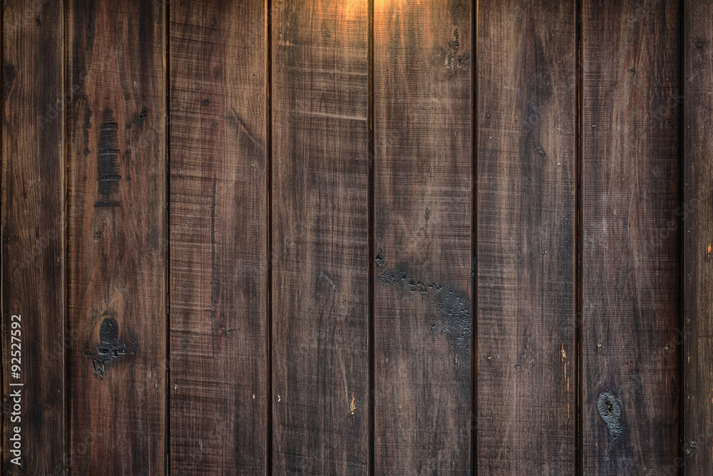 Fototapeta premium Wood Background Texture.A light on the light in the middle.