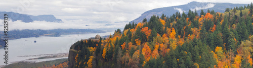 Crown Point at Columbia River Gorge in Fall