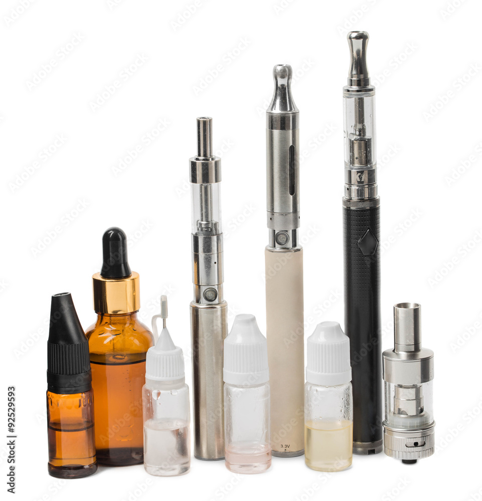 Various modern electronic cigarette vaporizers. Various modern electronic cigarette vaporizers.