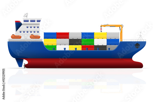 nautical cargo ship vector illustration