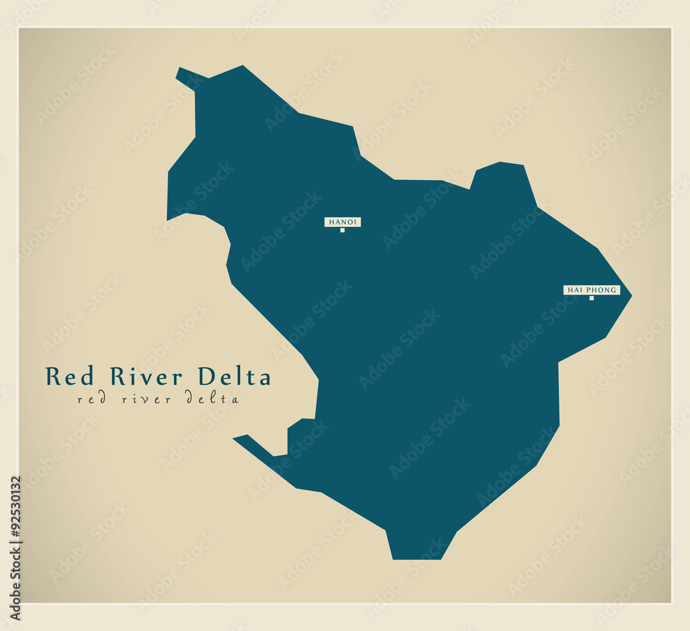 Modern Map - Red River Delta VN