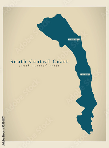 Modern Map - South Central Coast VN photo