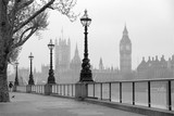 Big Ben & Houses of Parliament, black and white photo