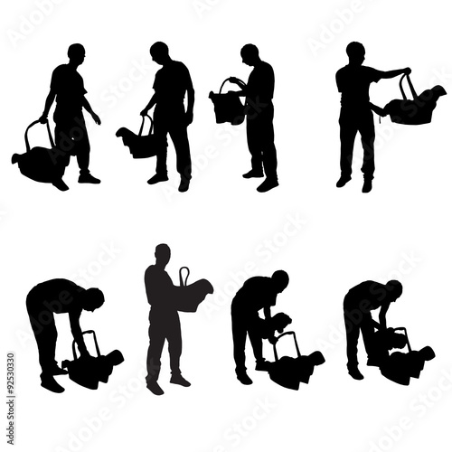 man with carrier vector