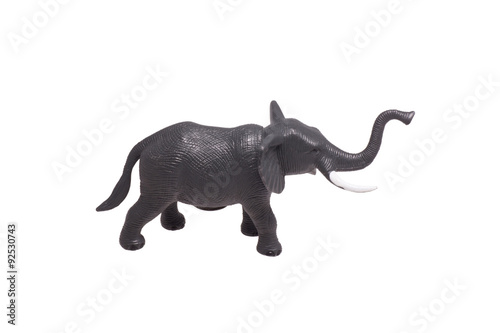 Toy elephant figurine.