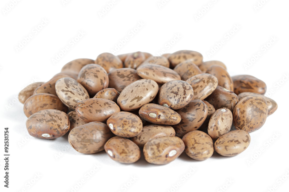 Pinto beans pile isolated on white background. Pinto beans pile isolated on white background.