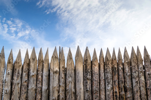 Foto wooden palisades
