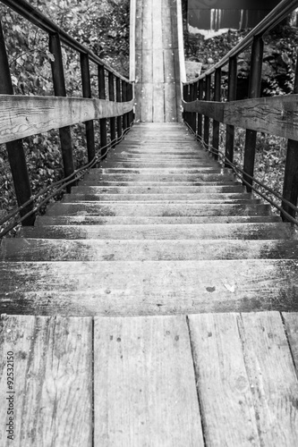Wooden Steps Leading Down