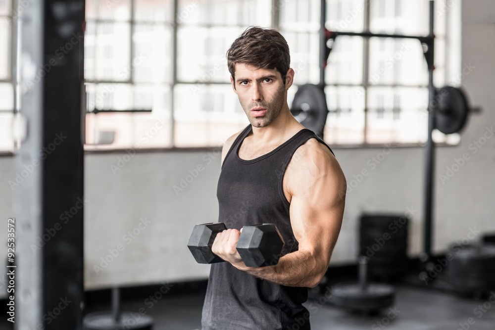 Young Bodybuilder doing weightlifting Young Bodybuilder doing weightlifting