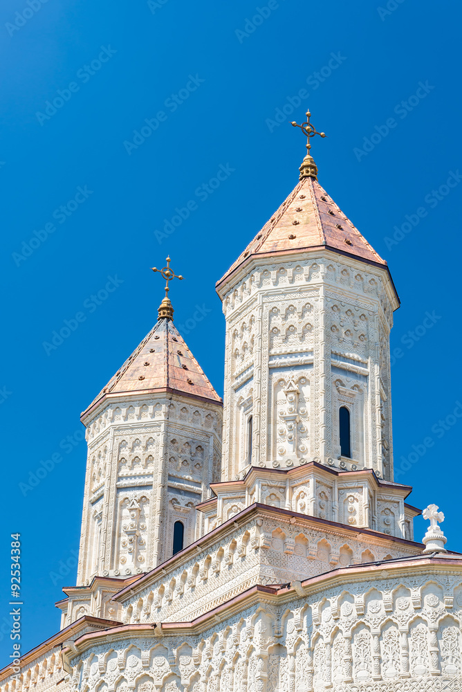Fototapeta premium Towers of Monastery The Three Holy Hierarchs in Iasi, Romania