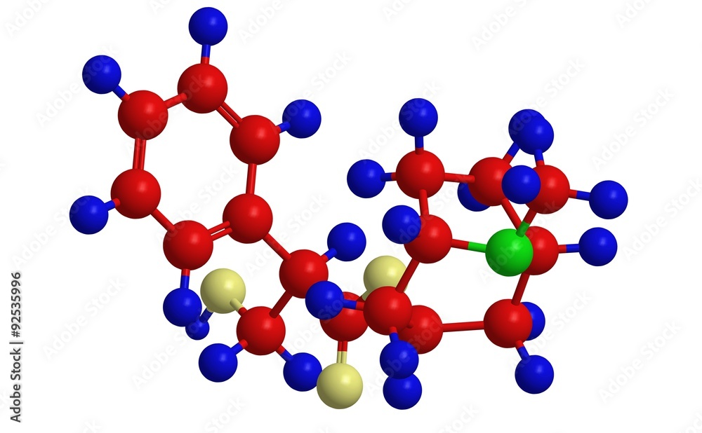 Molecular structure of alkaloid atropine Molecular structure of alkaloid atropine
