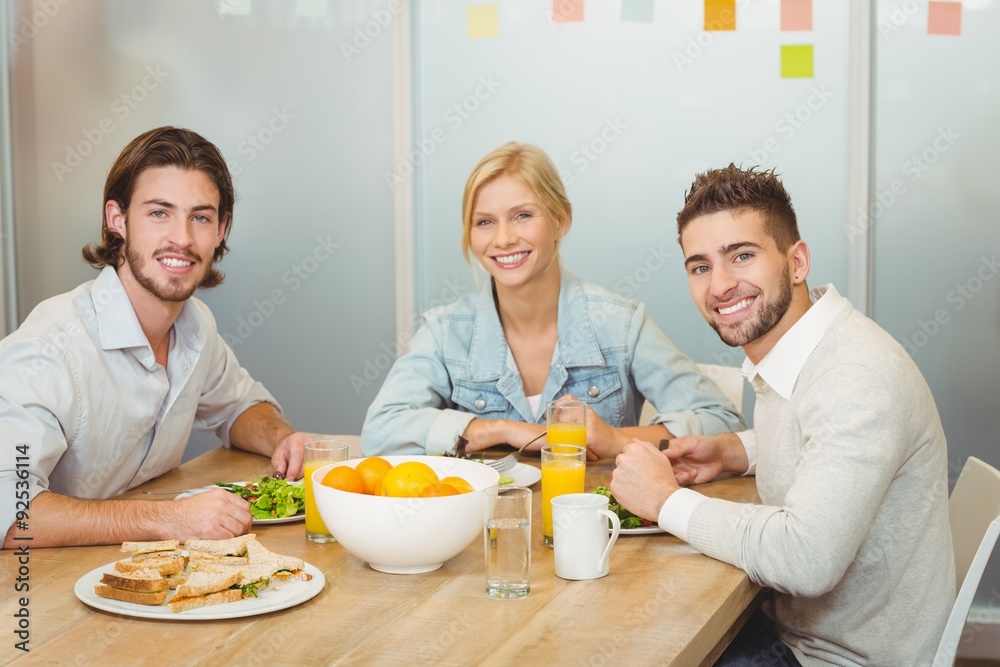 Portrait of business people having lunch Portrait of business people having lunch