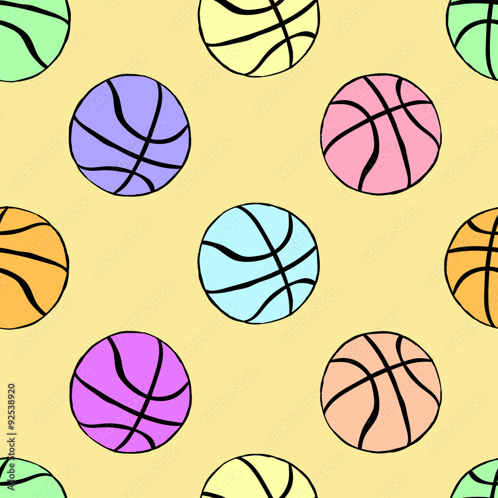 Color basketball seamless balls