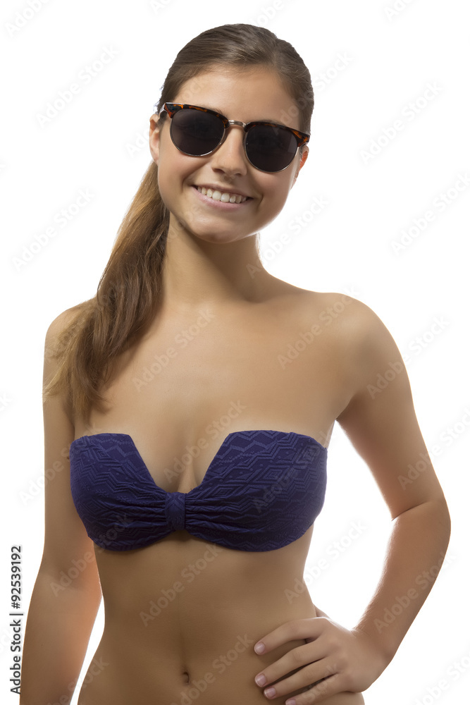 Portrait Of Teen Girl In A Bikini Stock Photo, Picture and Royalty Free  Image. Image 22070735.