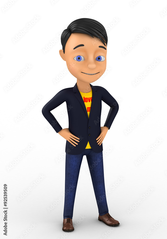 3d cheerful businessman on a white background 3d cheerful businessman on a white background